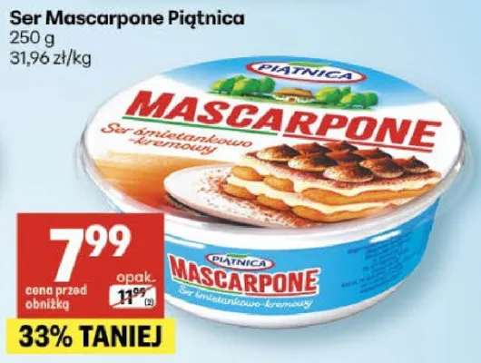 Ser Mascarpone Piątnica promocja w Delikatesy Centrum