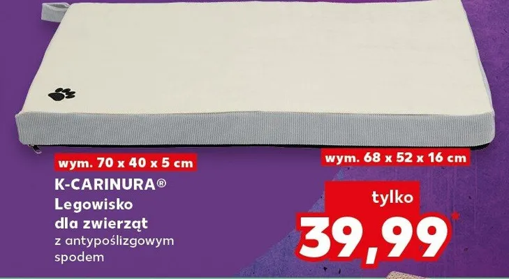 Legowisko dla zwierząt z antypoślizgowym spodem  promocja w Kaufland