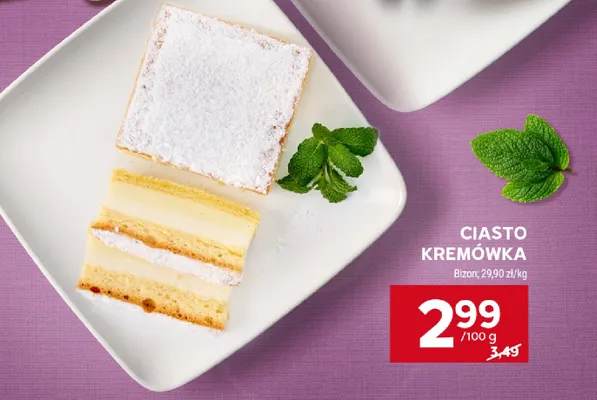 Ciasto kremówka Bizon promocja w Stokrotka