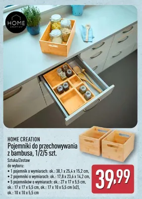 Pojemniki do przechowywania z bambusa, 1/2/5 szt. promocja w Aldi
