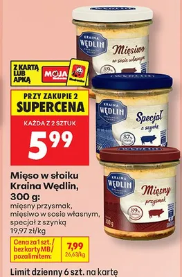 Mięso w słoiku Kraina Wędlin promocja w Biedronka