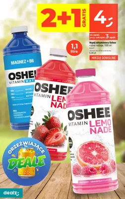 Napój witaminowy Oshee Vitamin Lemonade truskawka promocja w Dealz