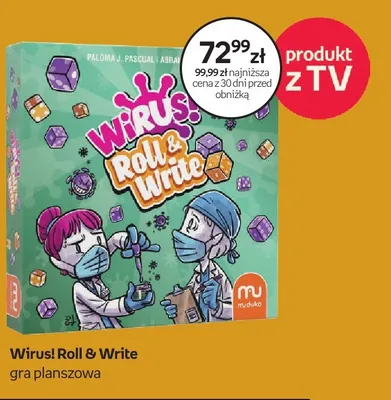 Gra planszowa Wirus! Roll & Write Muduko promocja w Dzień Dziecka