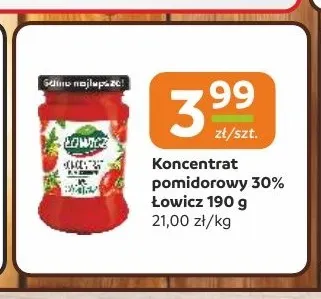 Koncentrat pomidorowy 30% Łowicz promocja w Gama