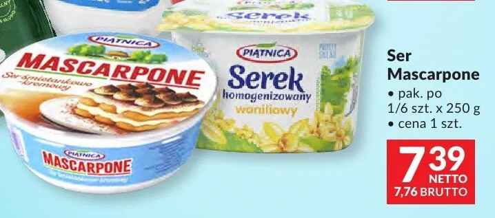 Serek homogenizowany Piątnica różne smaki promocja w Makro