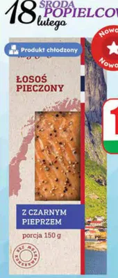 Łosoś pieczony 2 rodzaje Targ Rybny promocja w Dino