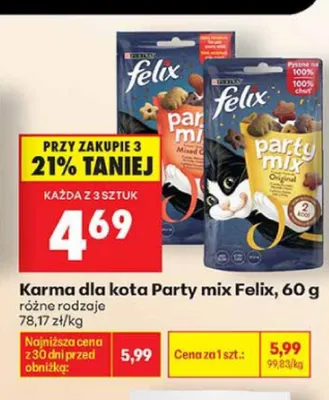 Karma dla kota Felix Party Mix promocja w Biedronka