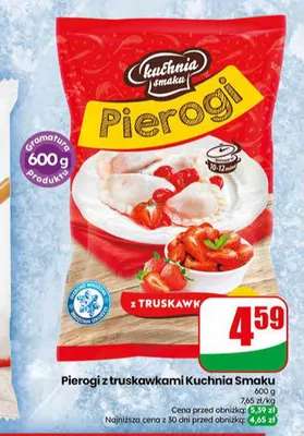 Pierogi z truskawkami Kuchnia Smaku promocja w Dino