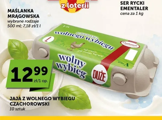 Jaja z wolnego wybiegu Czachorowski promocja w Euro Sklep