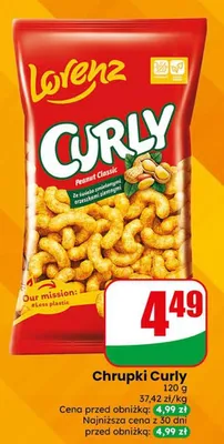 Chrupki Curly Peanut Classic Lorenz promocja w Dino
