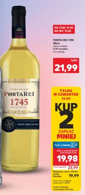 Wino różne rodzaje Porta Rei 1745 promocja w Kaufland