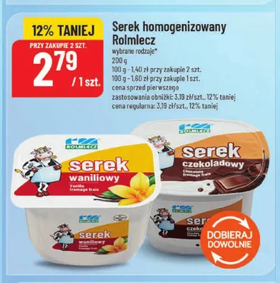 Serek homogenizowany Rolmlecz czekoladowy promocja w POLOmarket