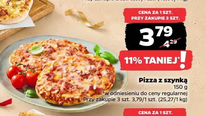 Pizza z szynką promocja w Netto
