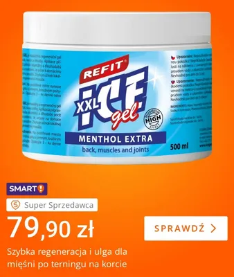 Żel chłodzący Refit Ice Gel XXL Menthol Extra promocja w Allegro