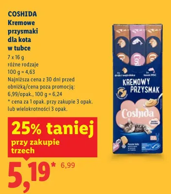 Kremowe przysmaki dla kota w tubce różne rodzaje promocja w Lidl