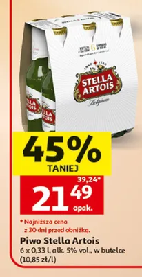 Piwo Stella Artois promocja w Auchan