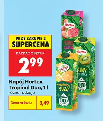 Napój Hortex Tropical Duo promocja w Biedronka