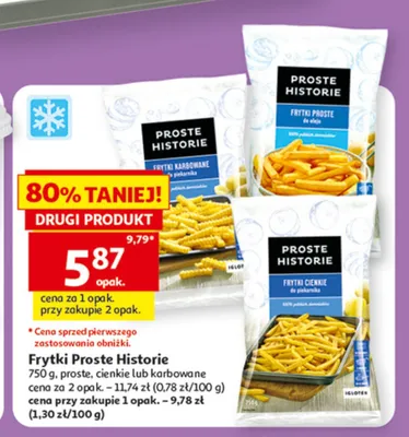 Frytki karbowane Proste Historie promocja w Auchan