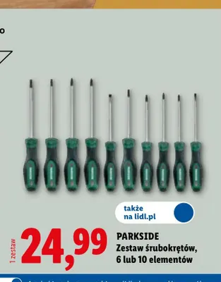 Zestaw śrubokrętów 6 elementów Parkside promocja w Lidl