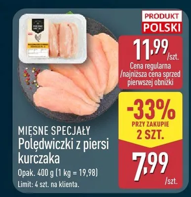 Polędwiczki z piersi kurczaka promocja w Aldi