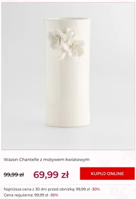 Wazon Chantelle z motywem kwiatowym home&you promocja w home&you