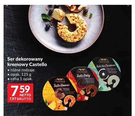 Ser dekorowany kremowy Castello Taste the Caribbean promocja w Makro