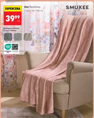 Koc flanelowy promocja w Biedronka