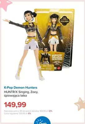 Śpiewająca lalka K-Pop Demon Hunters HUNTR/X Singing Zoey Mattel promocja w Smyk