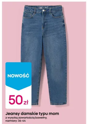 Jeansy damskie typu mom promocja w Pepco