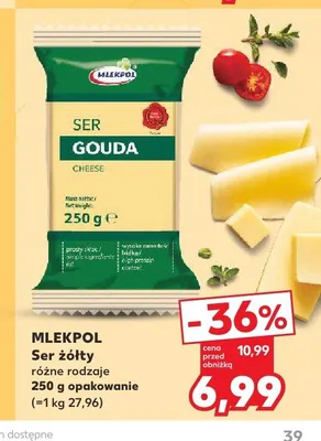 Ser żółty Mlekpol promocja w Kaufland