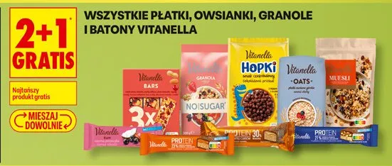 Wszystkie płatki, owsianki, granole i batony  promocja w Biedronka