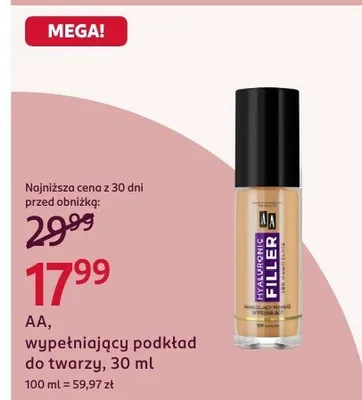 Wypełniający podkład do twarzy promocja w Rossmann