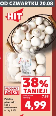 Pieczarki świeże polskie promocja w Kaufland
