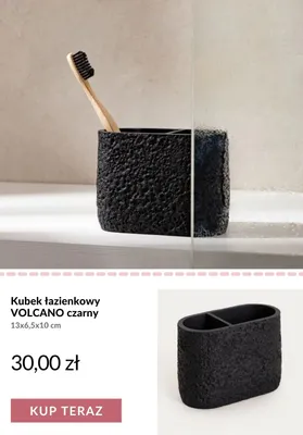 Kubek łazienkowy Volcano czarny 13x6,5x10 cm promocja w Homla