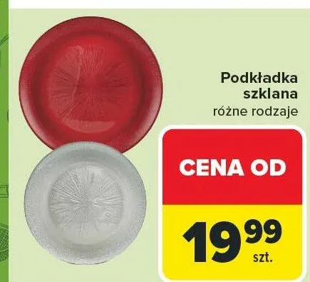 Podkładka szklana różne rodzaje promocja w Carrefour