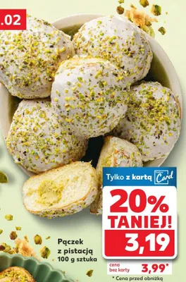 Pączek z pistacją sztuka promocja w Kaufland