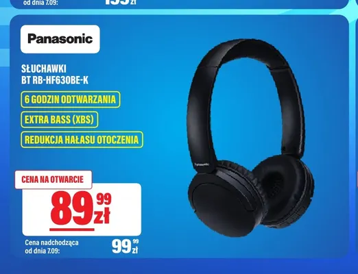 Słuchawki Panasonic Bt RB-HF630BE-K promocja w RTV EURO AGD