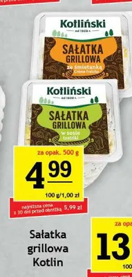 Sałatka grillowa w sosie tzatziki Kotliński promocja w Gram Market