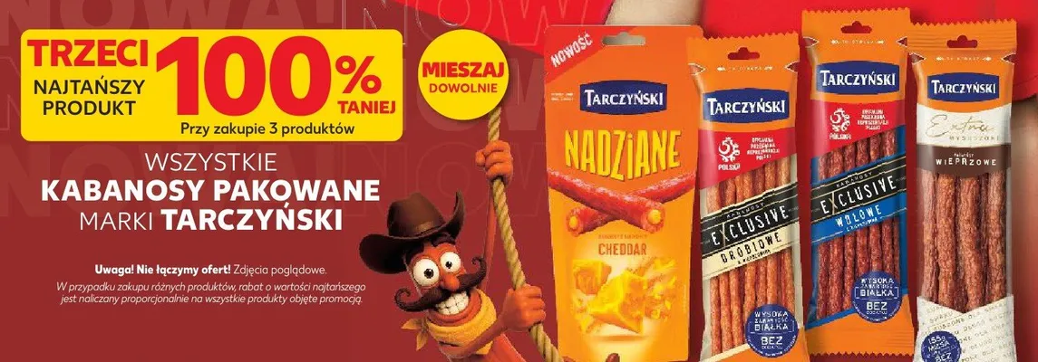 Kabanosy Nadziane Cheddar Tarczyński promocja w Kaufland
