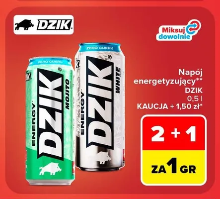 Napój energetyzujący Dzik Energy Mojito promocja w Carrefour Market