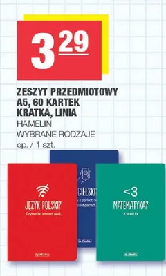 Zeszyt przedmiotowy A5 Herlitz promocja w SPAR
