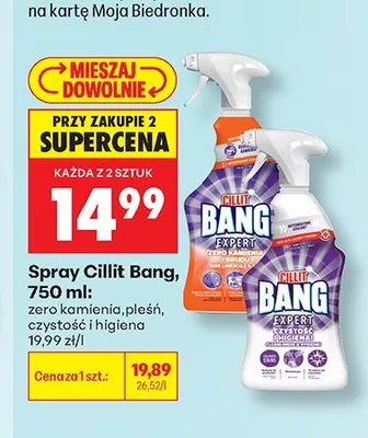 Spray Cillit Bang Czystość i Higiena promocja w Biedronka