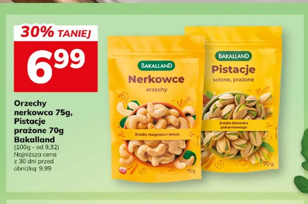 Pistacje prażone Bakalland promocja w Hitpol