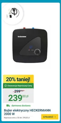 Bojler elektryczny HECKERMANN 2000W promocja w ERLI