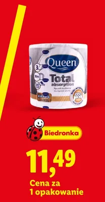 Ręcznik papierowy Queen Total Absorption 3-warstwowy promocja w Lidl