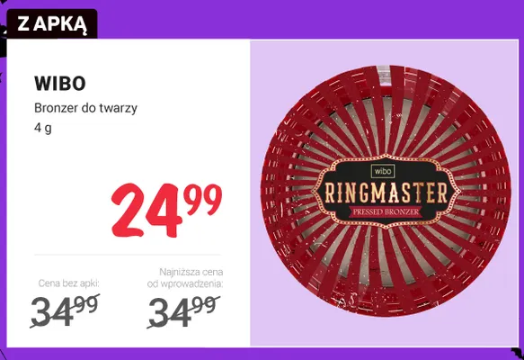 Bronzer do twarzy Wibo promocja w Rossmann