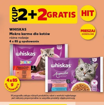 Mokra karma dla kotów Whiskas Junior Klasyczne Posiłki promocja w Kaufland