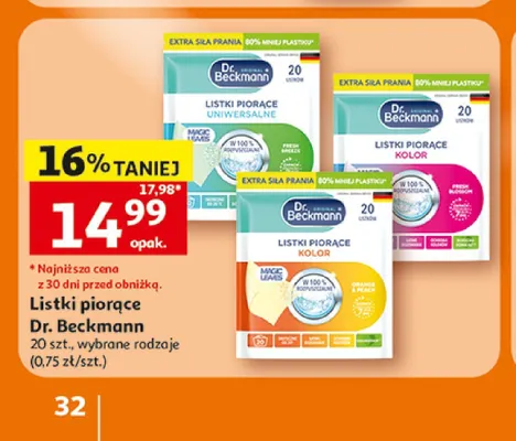 Listki piorące do koloru Dr. Beckmann promocja w Auchan