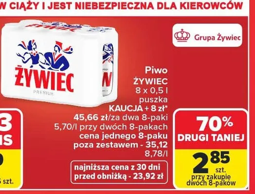 Piwo Żywiec Premium 8-pak promocja w Carrefour