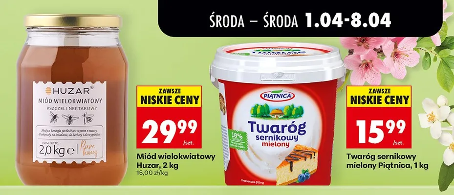 Miód wielokwiatowy pszczeli nektarowy promocja w Biedronka